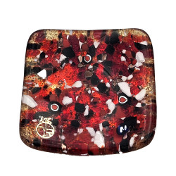Piattino mosaico rosso