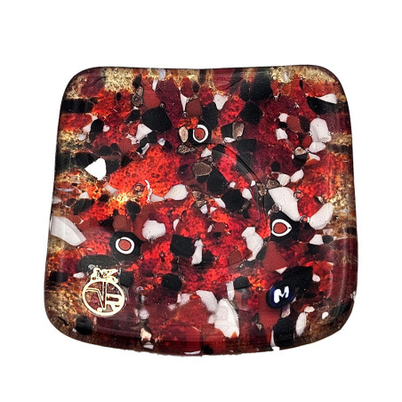 Piattino mosaico rosso